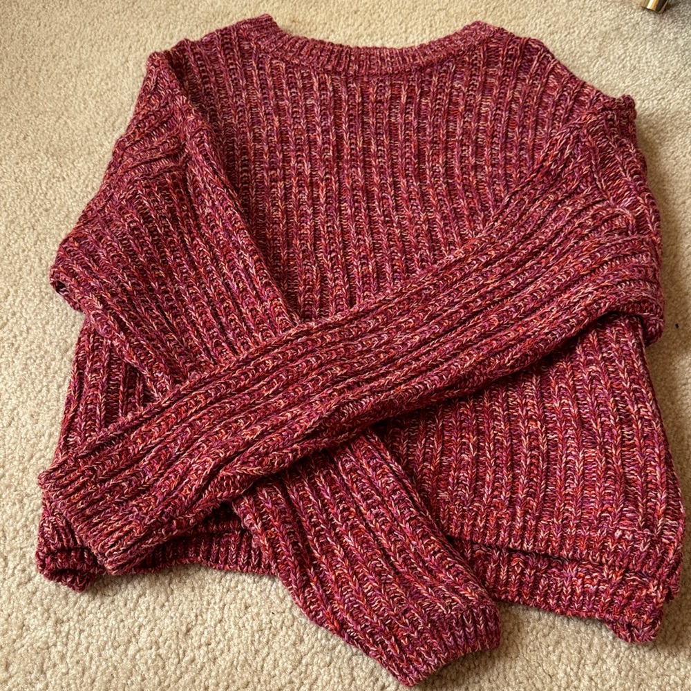 Universal Thread Maroon Ribbed Sweater